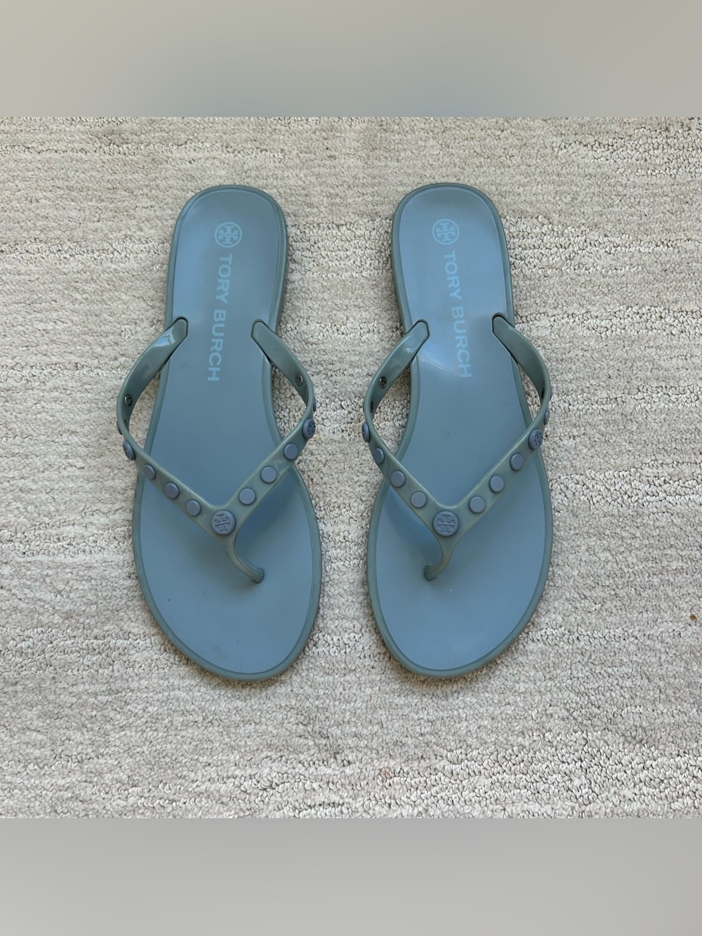 Tory Burch Jelly Light Blue Flip Flops